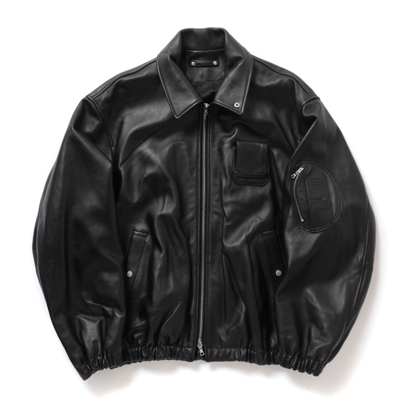 ssstein / シュタイン | SHEEP LEATHER FLIGHT JACKET - Black