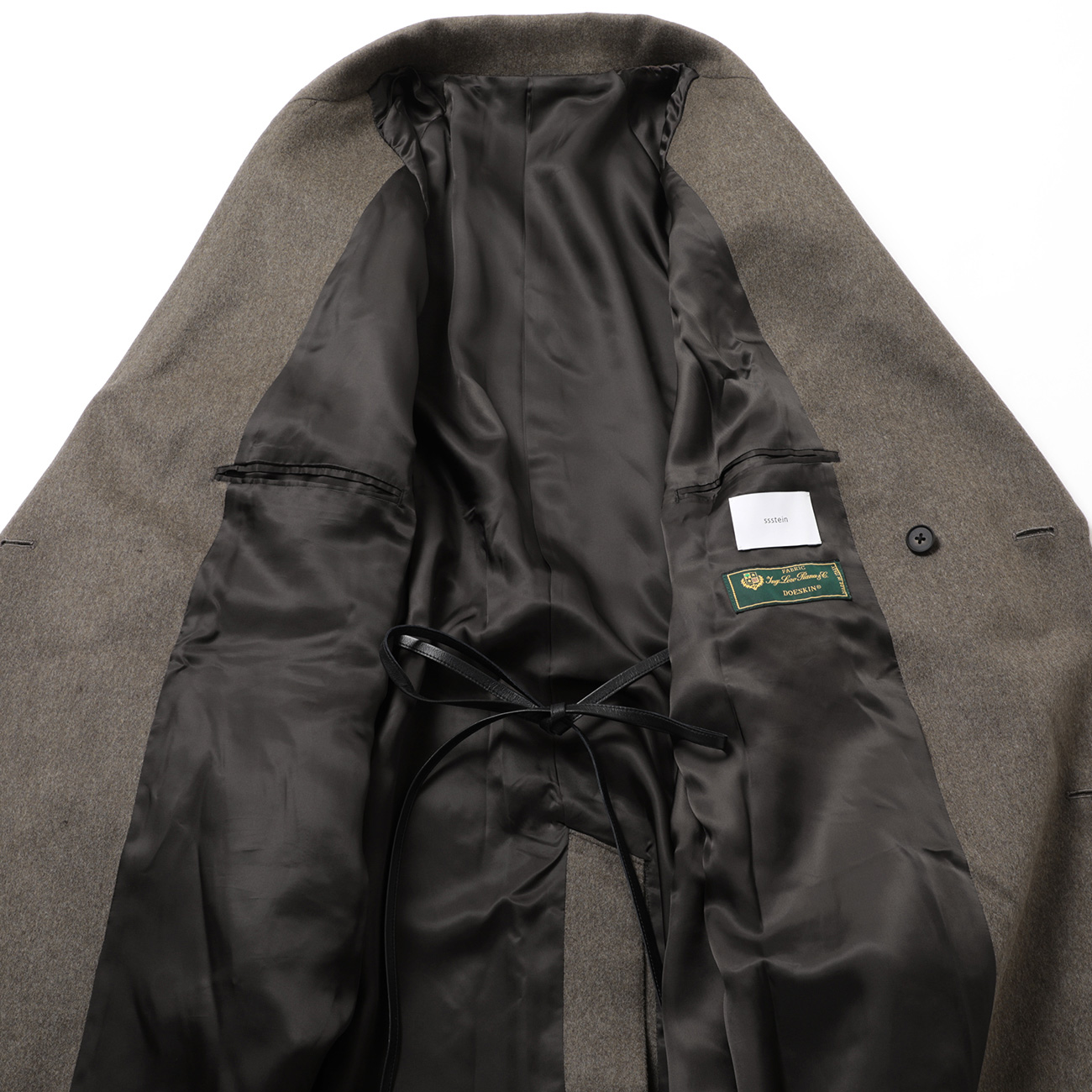ssstein / シュタイン | OVERSIZED PEAK LAPEL COAT - Taupe | 通販