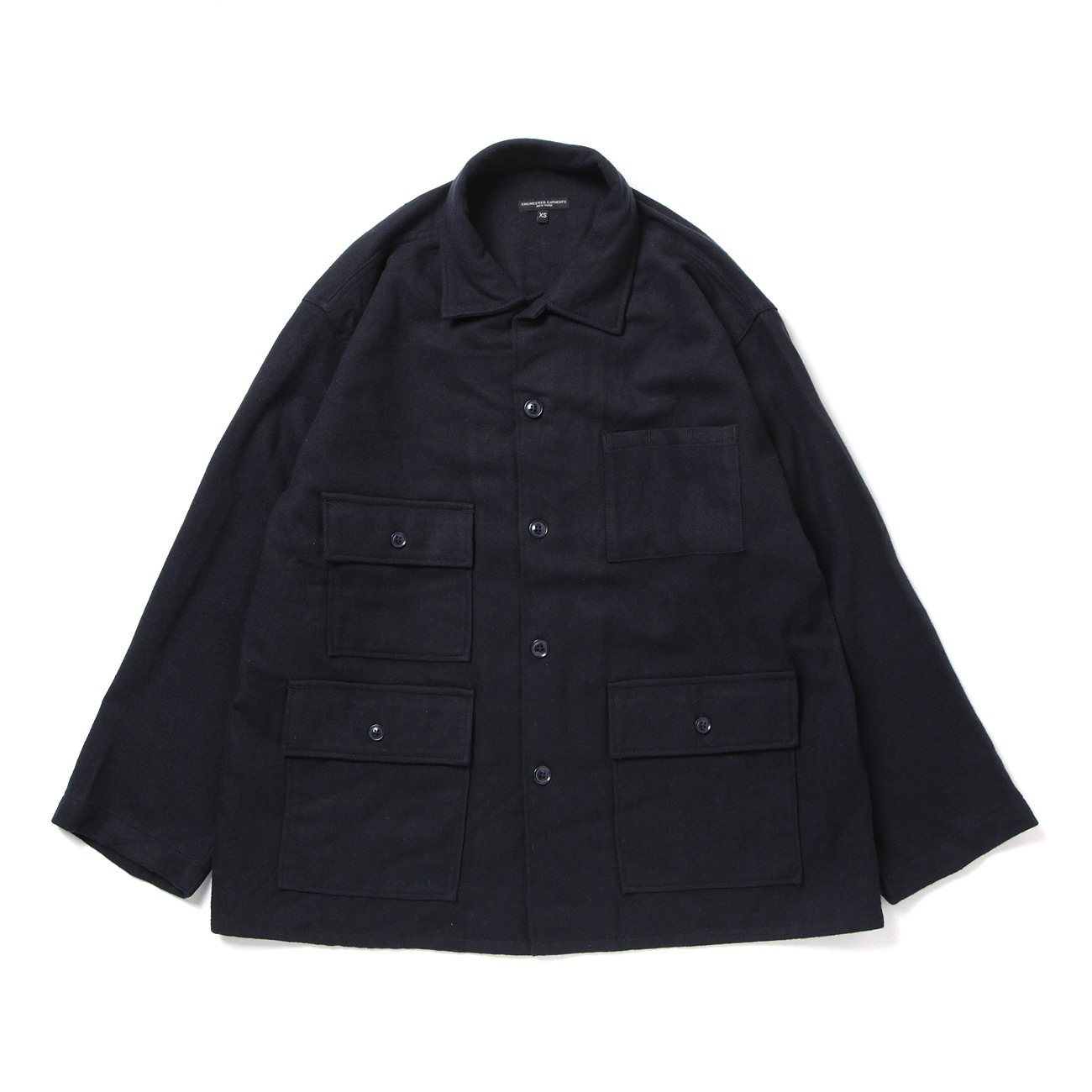 ENGINEERED GARMENTS / エンジニアドガーメンツ | BA Shirt Jacket - Solid Poly Wool  Flannel - Navy | 通販 - 正規取扱店 | COLLECT STORE / コレクトストア