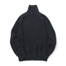 crepuscule / クレプスキュール | Moss Stitch Turtle Neck - Black