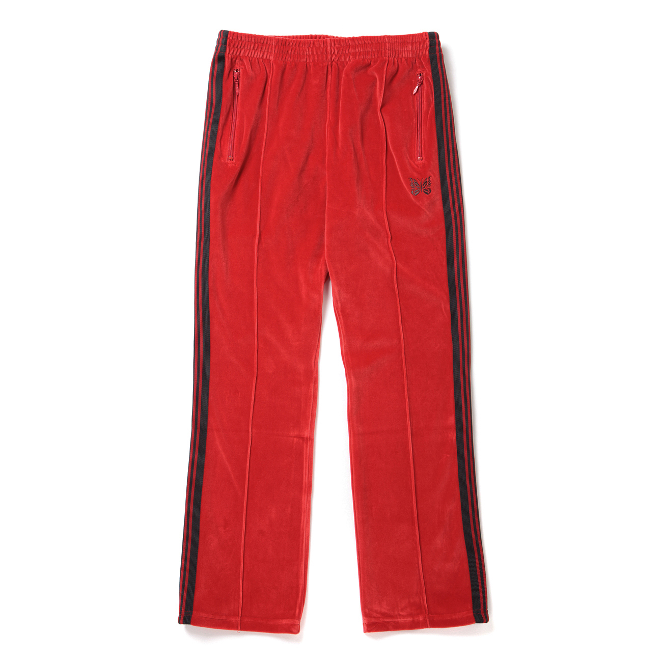 Needles / ニードルズ | Narrow Track Pant - C/Pe Velour - Red