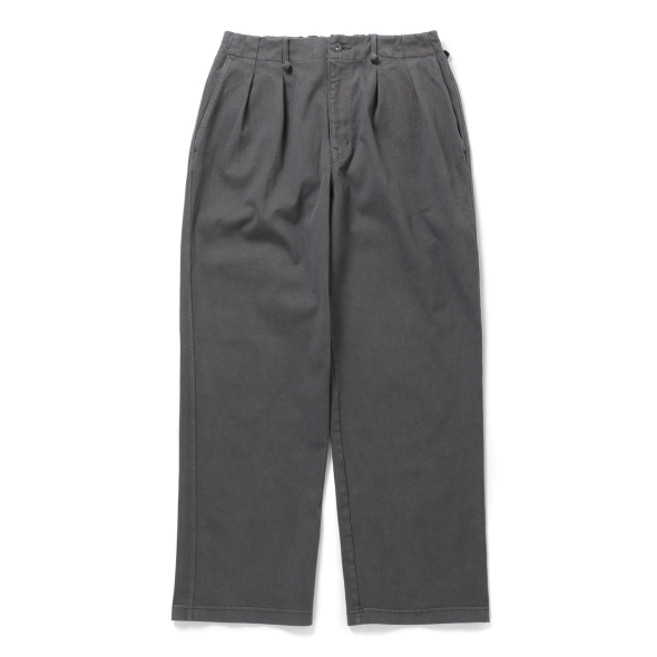 CURLY / カーリー | DENIM 2TUCK WIDE EZ PANTS - Slate Gray