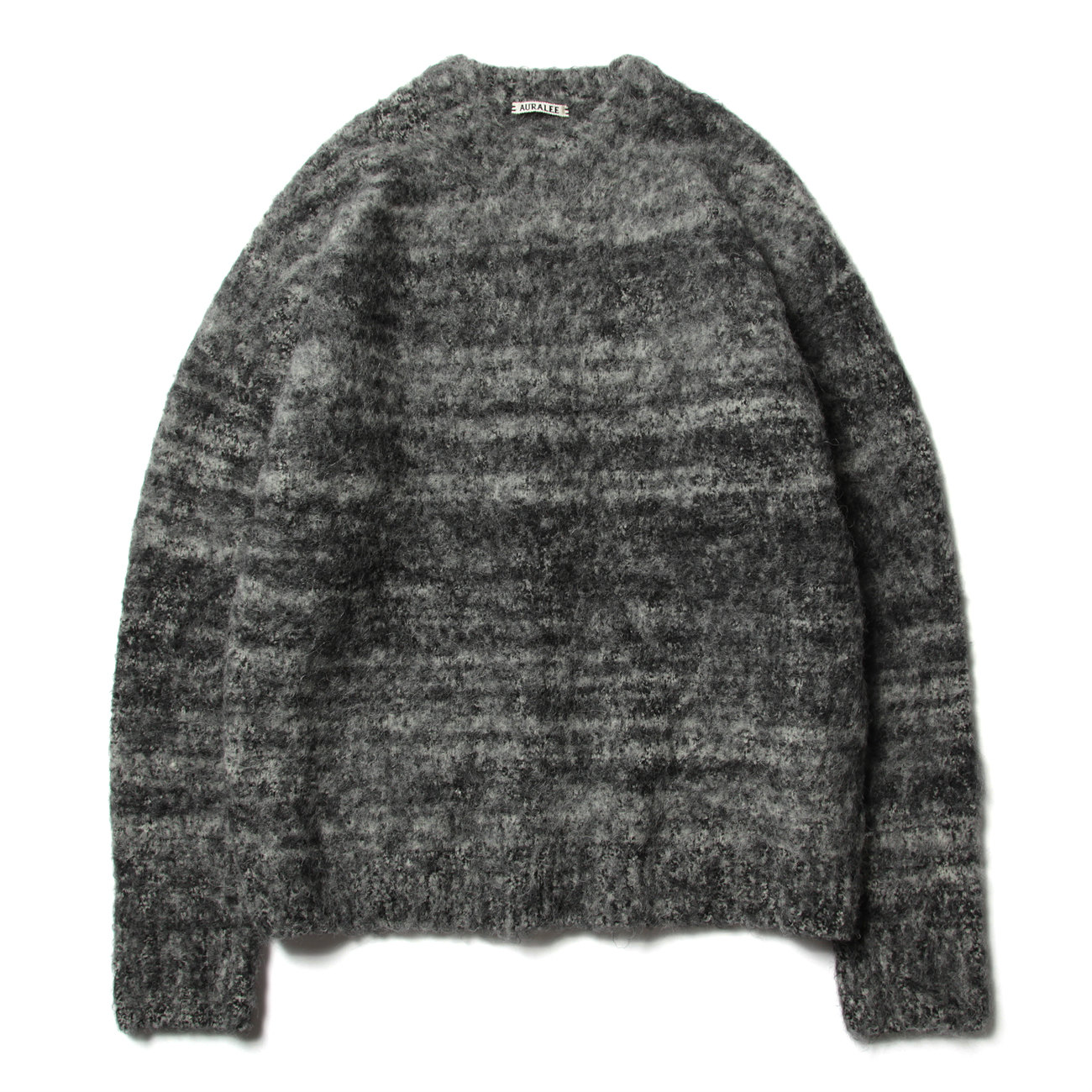 AURALEE / オーラリー | WOOL ALPACA FELT KNIT KNIT P/O - Mix Black