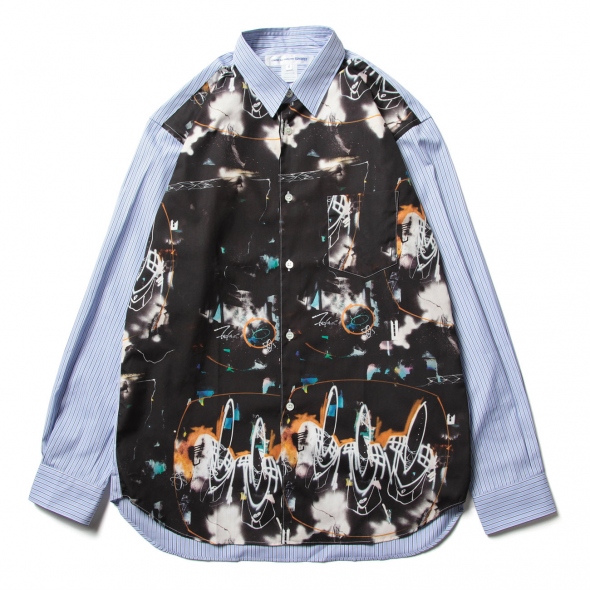 COMME des GARCONS SHIRT | yarn dyed cotton poplin stripe with