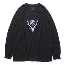 South2 West8 / サウスツーウエストエイト | L/S Crew Neck Tee - Skull&Target - Black