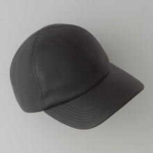 CURLY / カーリー | SYNTHETIC LEATHER 6P CAP - Black