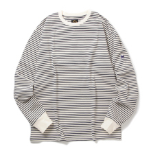 Needles / ニードルズ | L/S Crew Neck Tee - Cotton Stripe Jersey