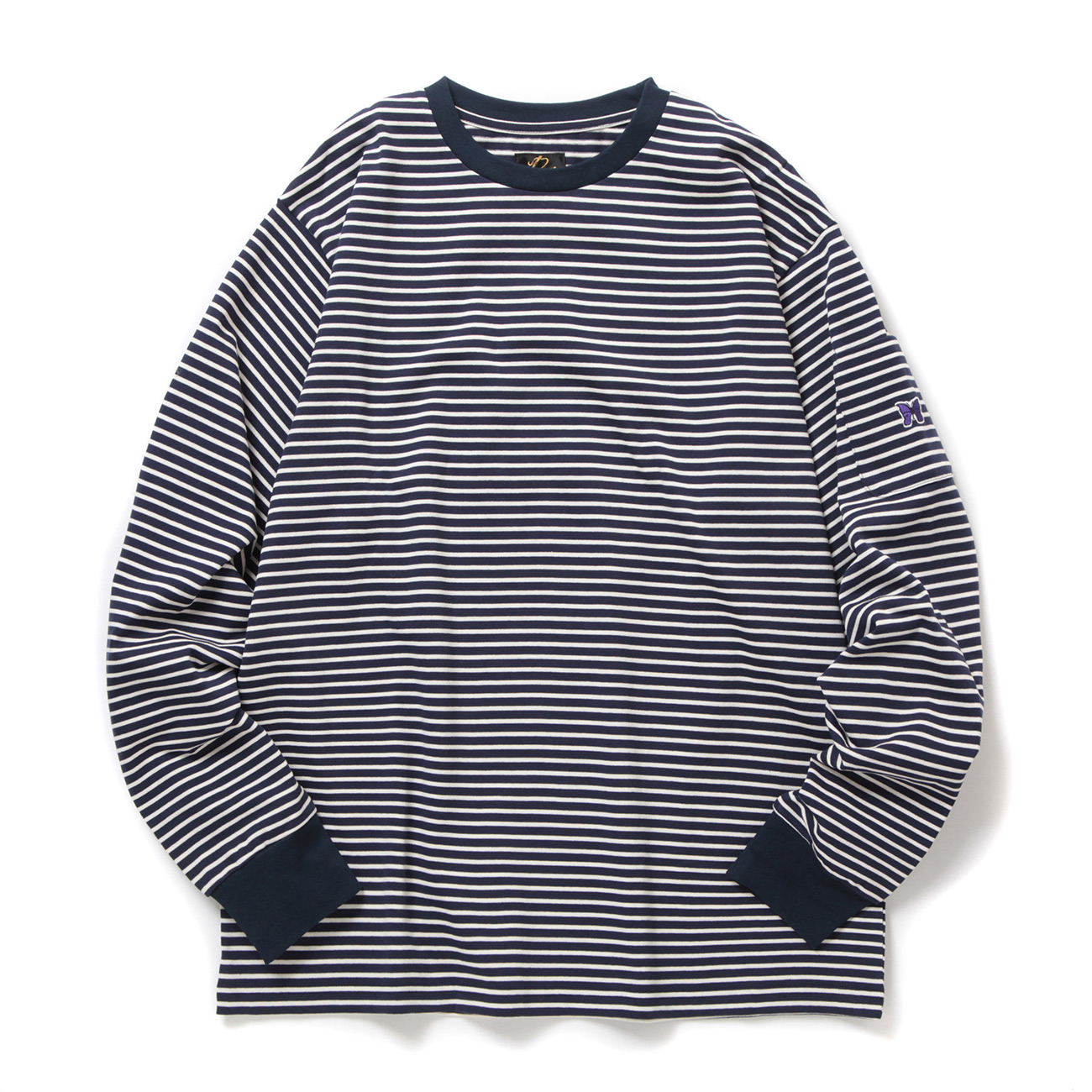 トップス NEEDLES L/S Crew Neck Tee Cotton Stripe NEEDLES/ニードルズ】L/S Crew Neck Tee-Cotton Stripe Jersey