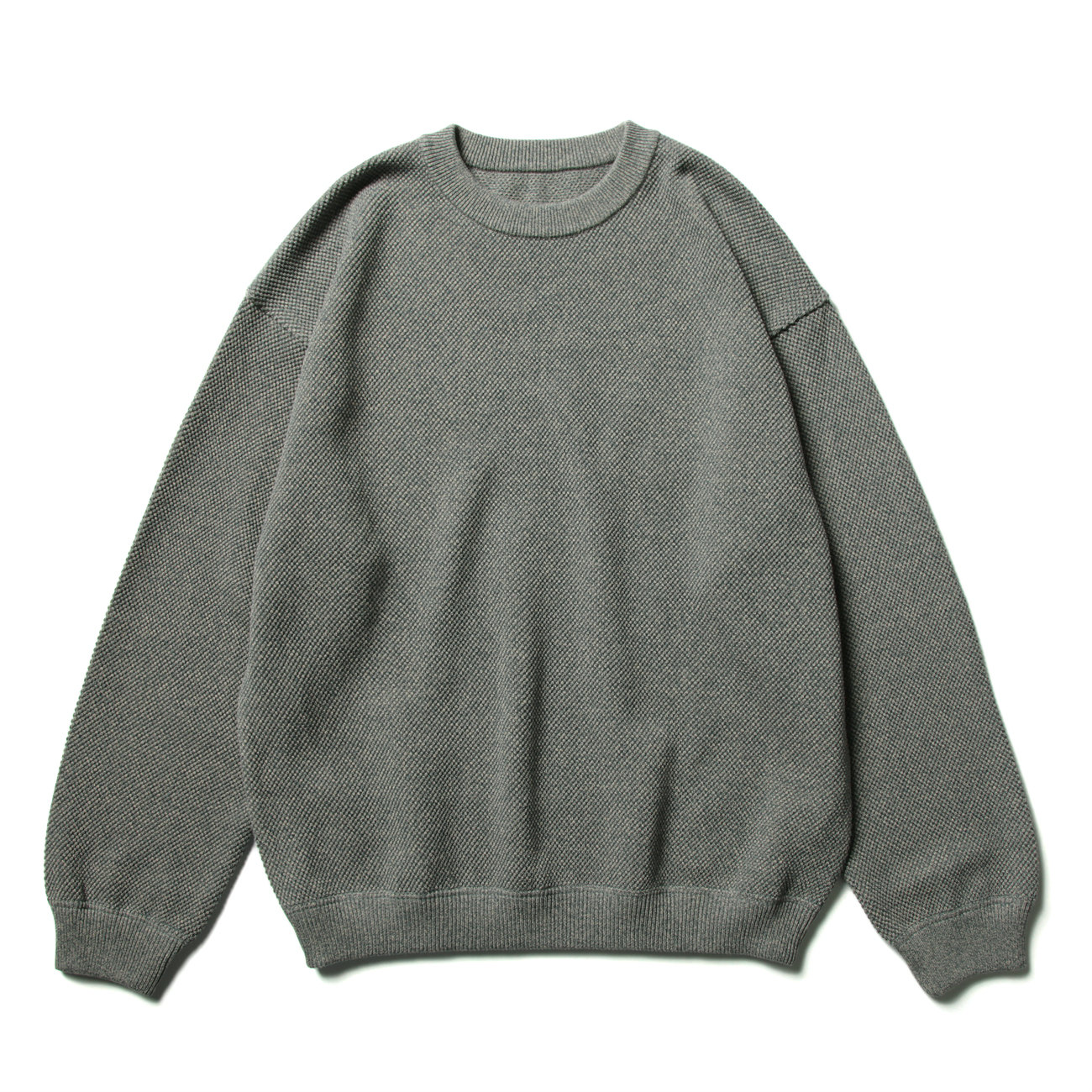 crepuscule / クレプスキュール | Moss stitch L/S sweat - Green