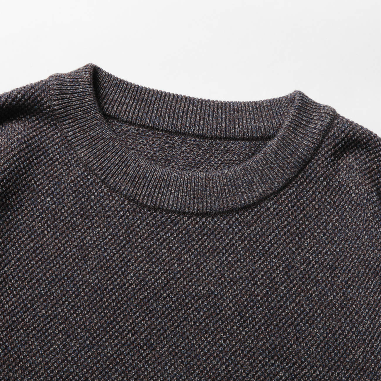 crepuscule / クレプスキュール | Moss stitch L/S sweat - Indigo
