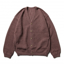 crepuscule / クレプスキュール | Moss stitch V/N cardigan - Red