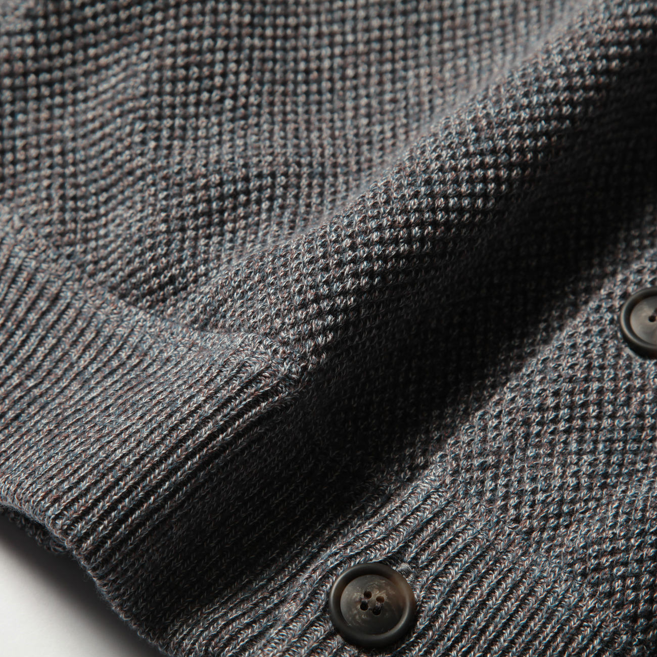crepuscule / クレプスキュール | Moss stitch V/N cardigan - Gray