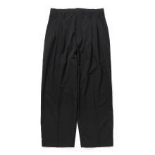 ESSAY / エッセイ | P-1 WOOL GABARDINE WIDE STRAIGHT TROUSERS - Black