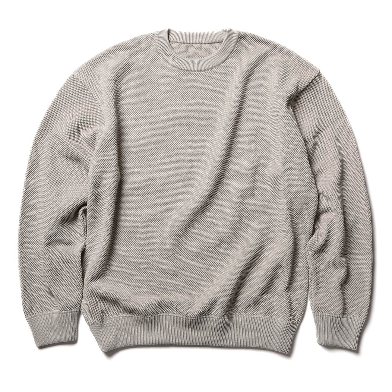 crepuscule / クレプスキュール | moss stitch L/S sweat - L.Gray