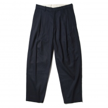 URU 19aw COTTON 2TUCK PANTS / navy サイズ1 URU 19aw COTTON 2TUCK PANTS / navy サイズ1 URU [ COTTON