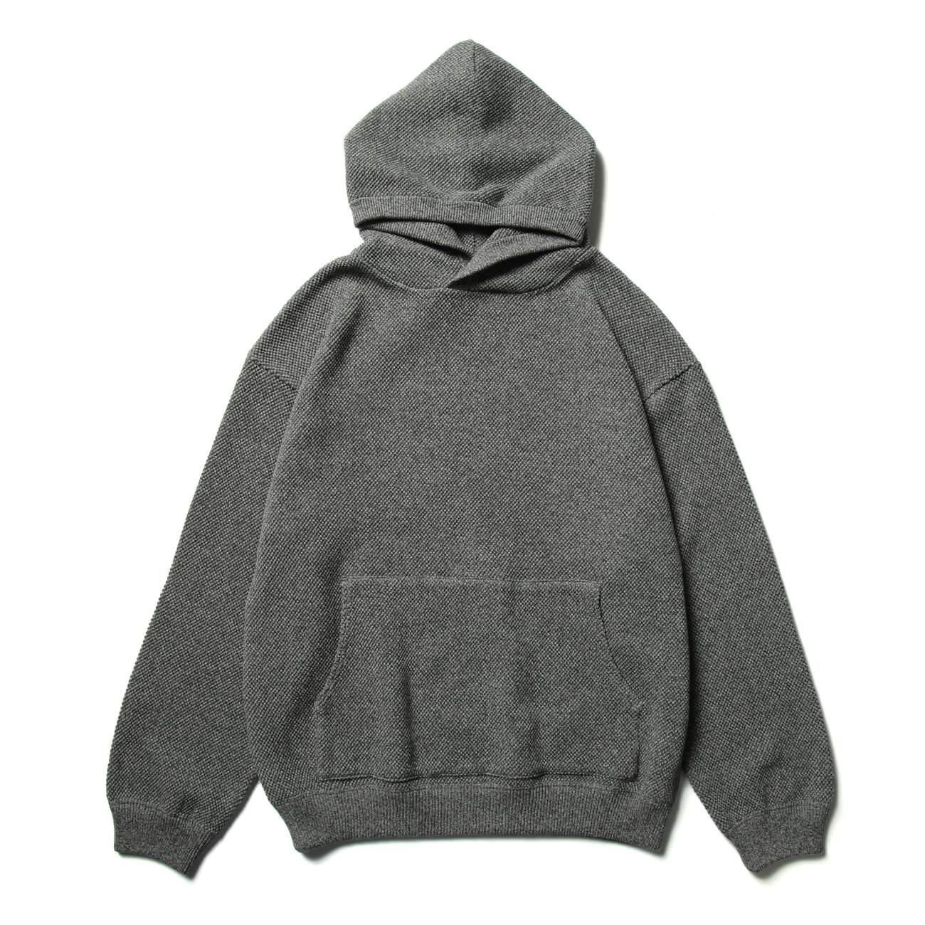 crepuscule / クレプスキュール | Moss stitch hoodie - Black | 通販 ...