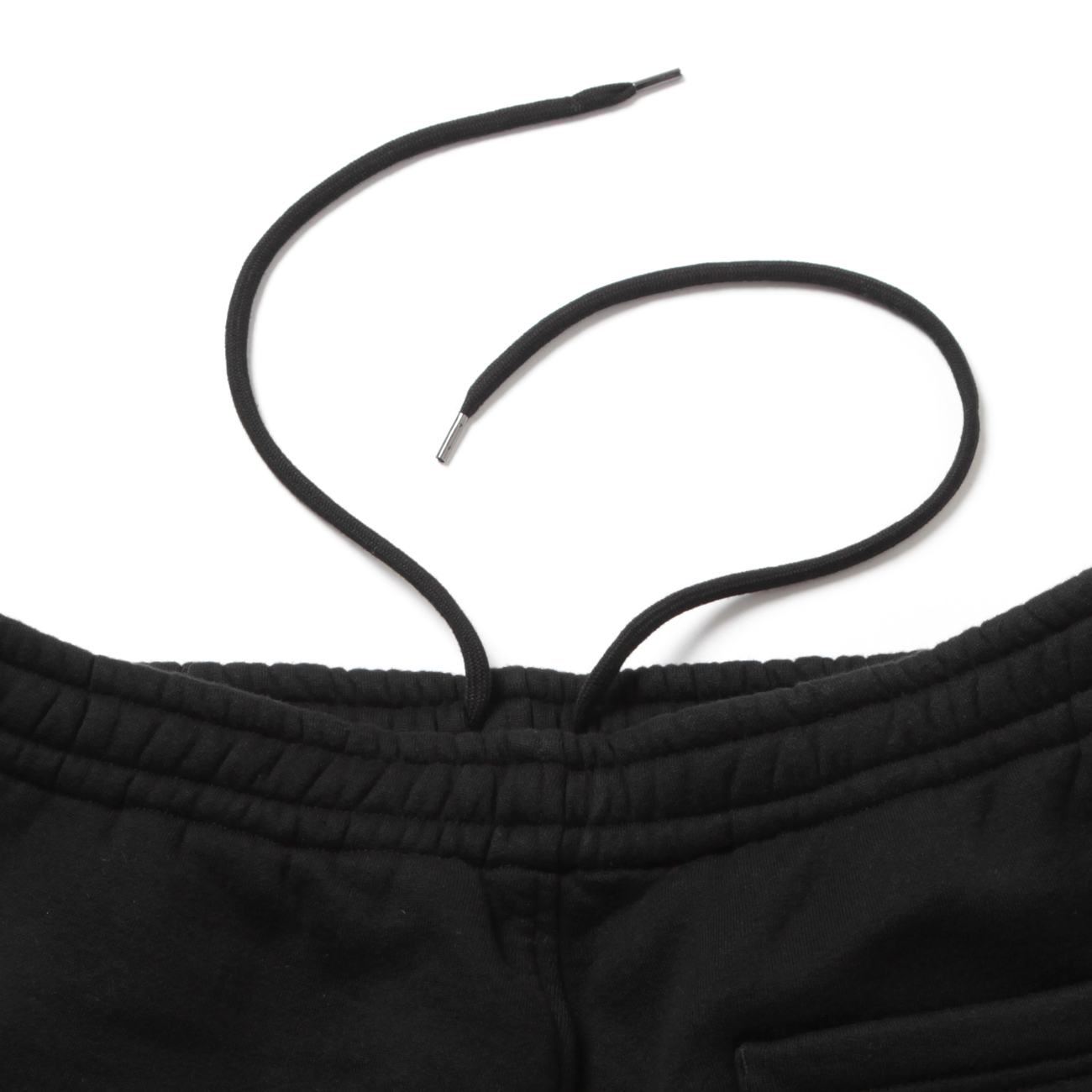 SMOOTH SOFT SWEAT PANTS - Black 紐