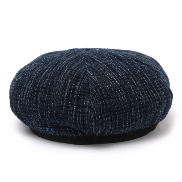 porterclassic KASURI BERET indigo 絣ベレー porterclassic KASURI BERET indigo 絣ベレー porterclassic KASURI