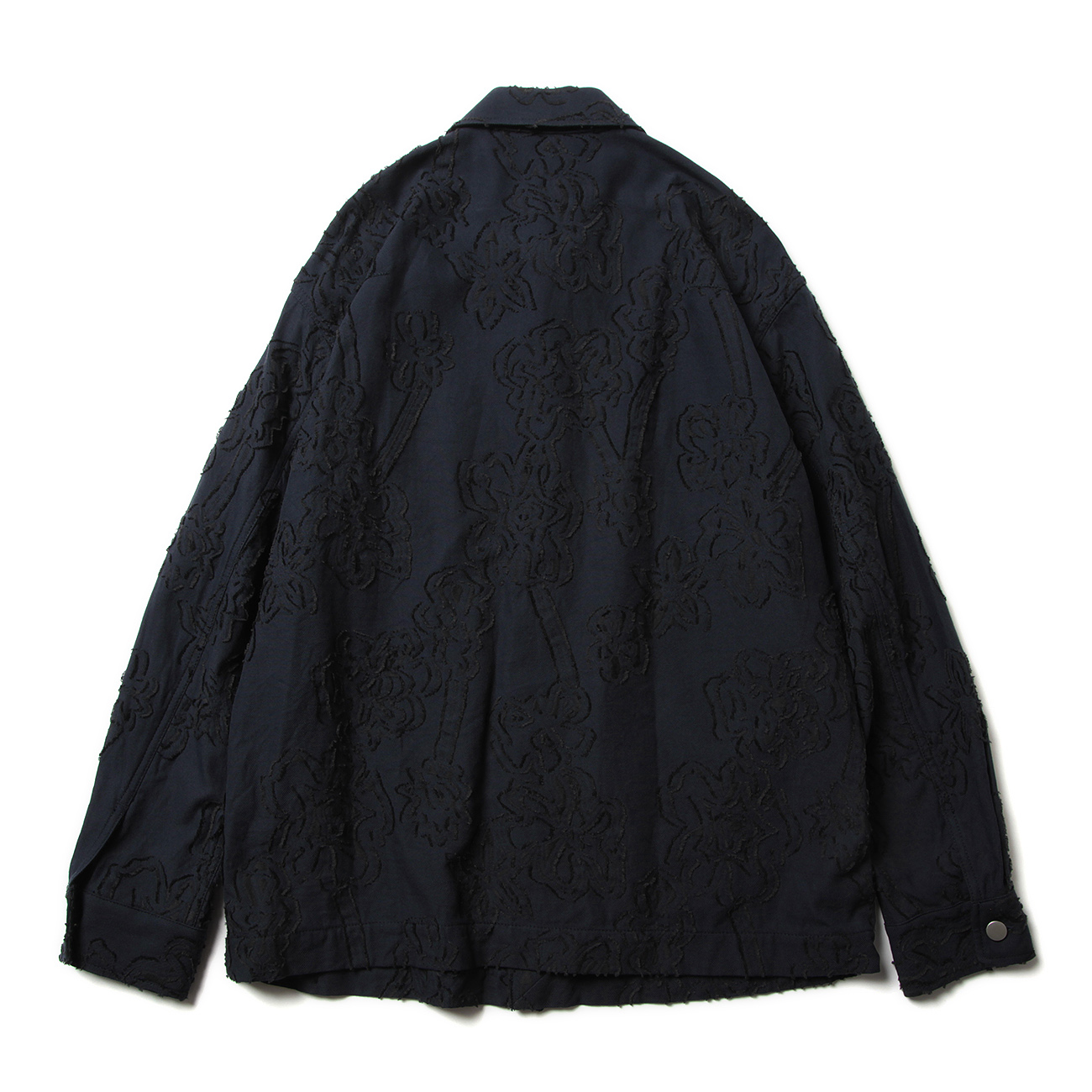 URU / ウル | COTTON JACQUARD - LONG SLEEVE SHIRTS - D.Navy | 通販
