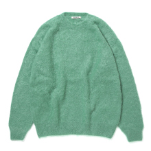 BRUSHED SUPER KID MOHAIR KNIT P/O - Jade Green