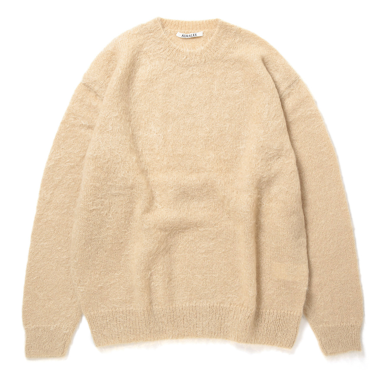 AURALEE / オーラリー | BRUSHED SUPER KID MOHAIR KNIT P/O - Beige