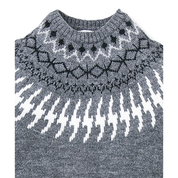 BEDWIN / ベドウィン | C-NECK NORDIC JACQUARD KNIT 「DANNY
