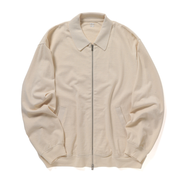blurhms / ブラームス | Co/Silk Nep Zip Jacket - Ivory | 通販