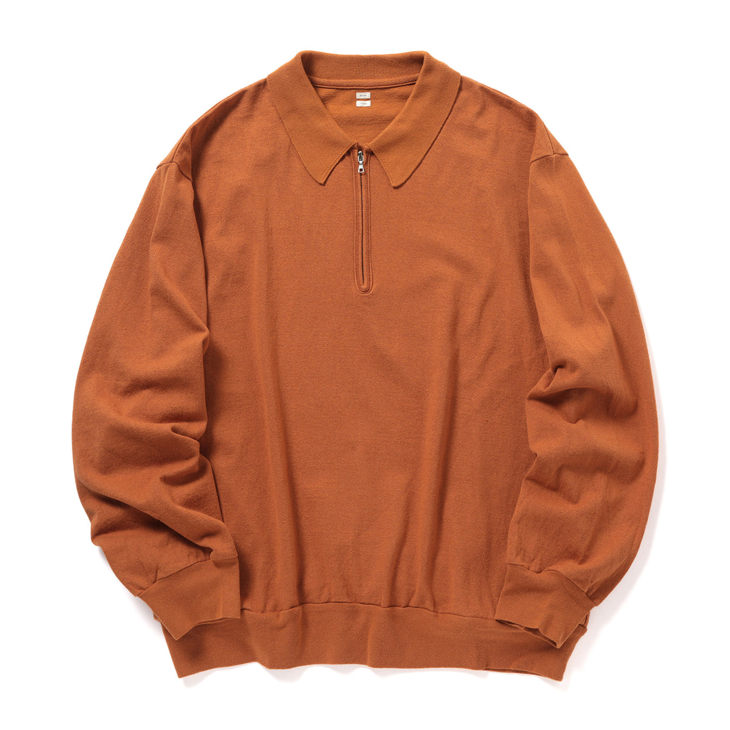blurhms / ブラームス | Co/Silk Nep Harf-zip P/O - Dusty Orange