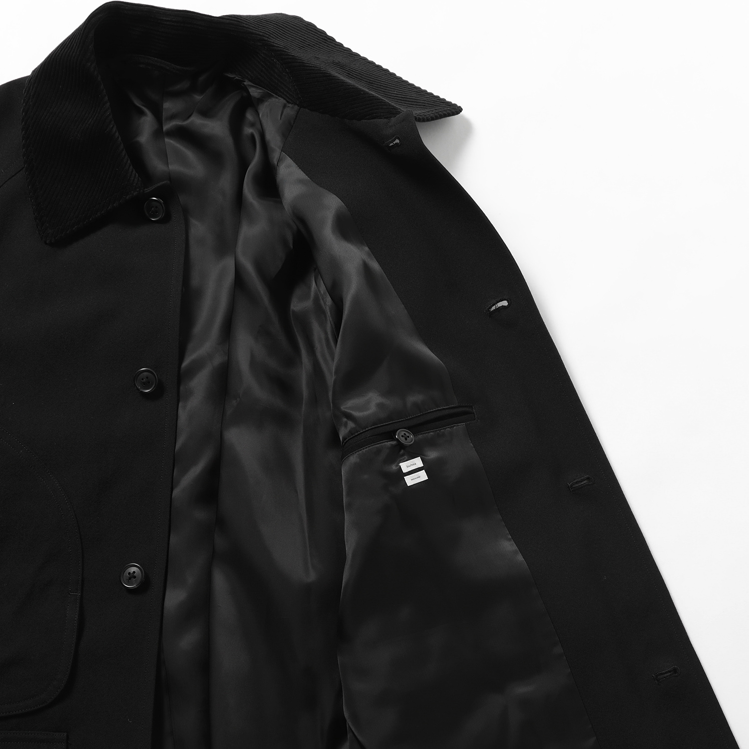 blurhms / ブラームス | Wool Gabardine Hunting Jacket - Black