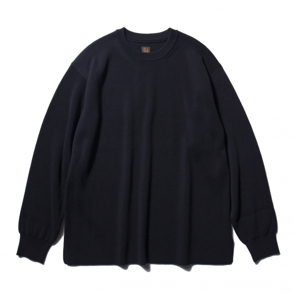 BATONER FORM UP PLAIN CREWNECK ニットプルオーバー BATONER / バトナー | FORM-UP PLAIN CREWNECK (メンズ) - Navy | 通販