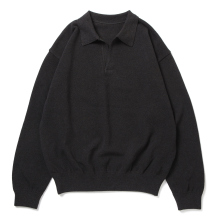 23aw crepuscule Moss Stitch Skipperニットポロ 09161311_65052b0a6656e.jpg