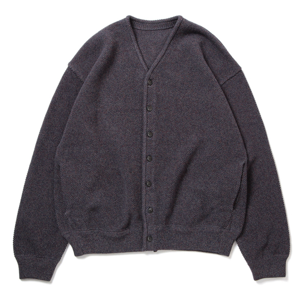 crepuscule / クレプスキュール | Moss Stitch V/N Cardigan - Navy