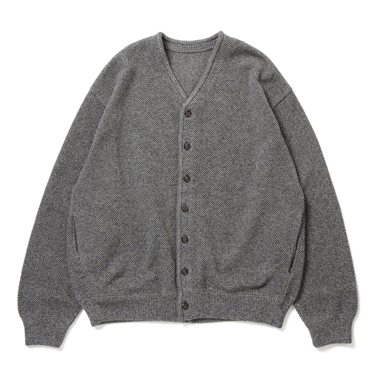 crepuscule / クレプスキュール | Moss Stitch V/N Cardigan - D.Gray