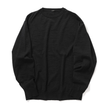 COMOLI / コモリ | ウール クルーネックニット - Charcoal
