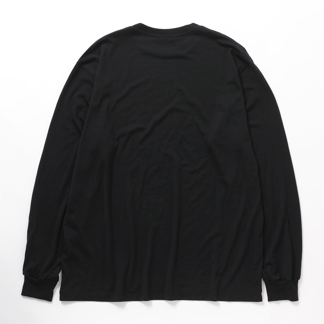 AURALEE / オーラリー | WOOL SOFT JERSEY L/S TEE (メンズ) - Black