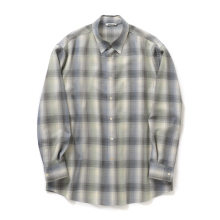 AURALEE / オーラリー | SUPER LIGHT WOOL CHECK SHIRT (メンズ) - Blue Green Check