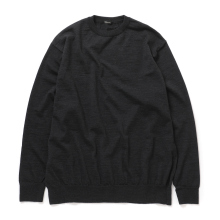 COMOLI / コモリ | ウール クルーネックニット - Charcoal
