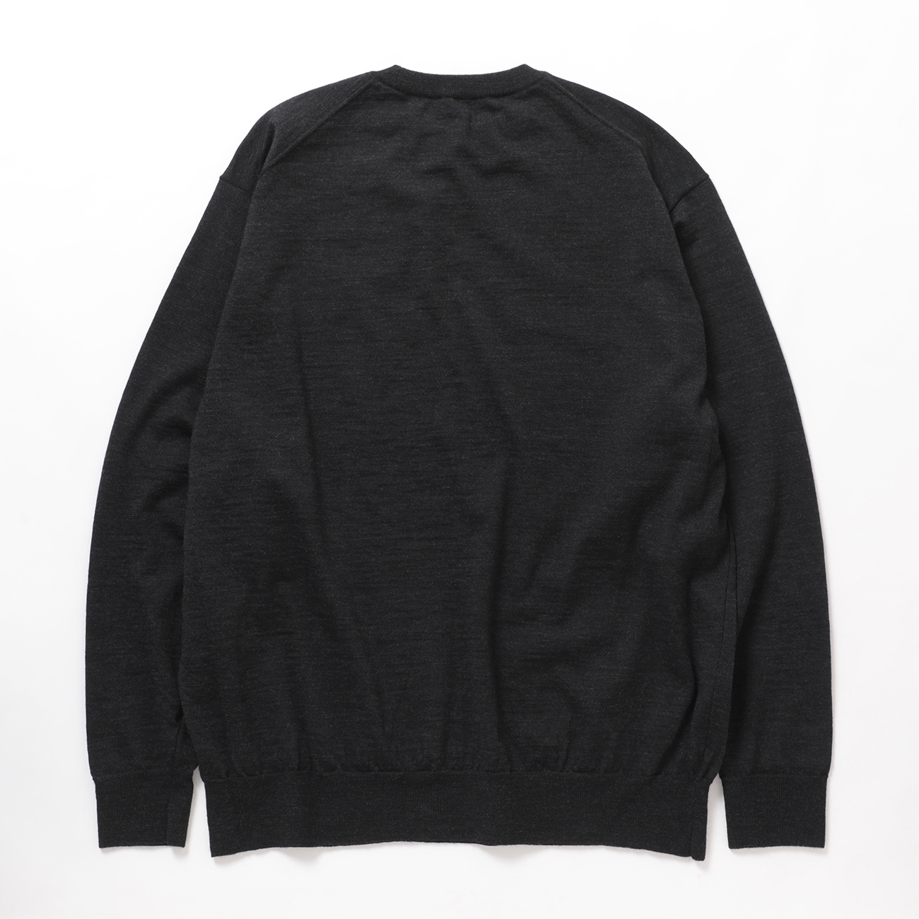 COMOLI / コモリ | ウール クルーネックニット - Charcoal