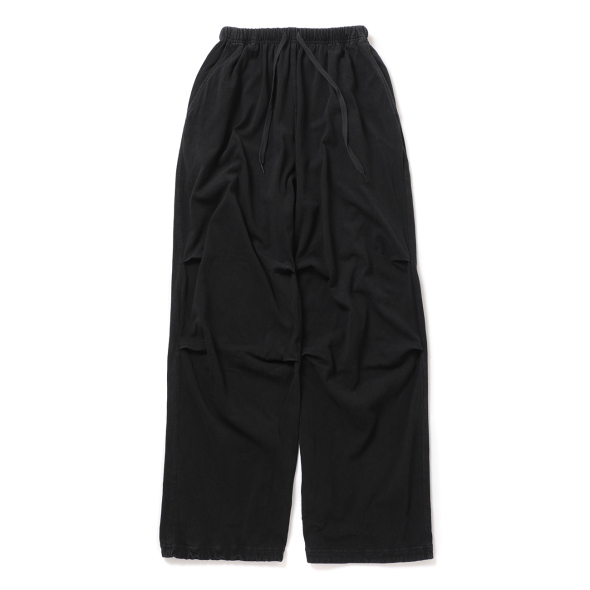 COMOLI コモリ　コットンジャージニータックパンツ　fade black COMOLI / コモリ | コットンジャージ ニータックパンツ - Fade