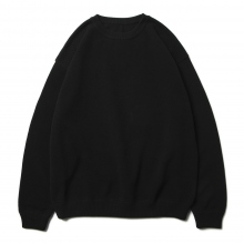 crepuscule / クレプスキュール | Light Moss stitch L/S sweat - exclusively color - Black