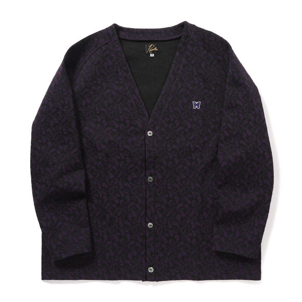 Needles / ニードルズ | V Neck Cardigan - Poly Jq. / Paisley