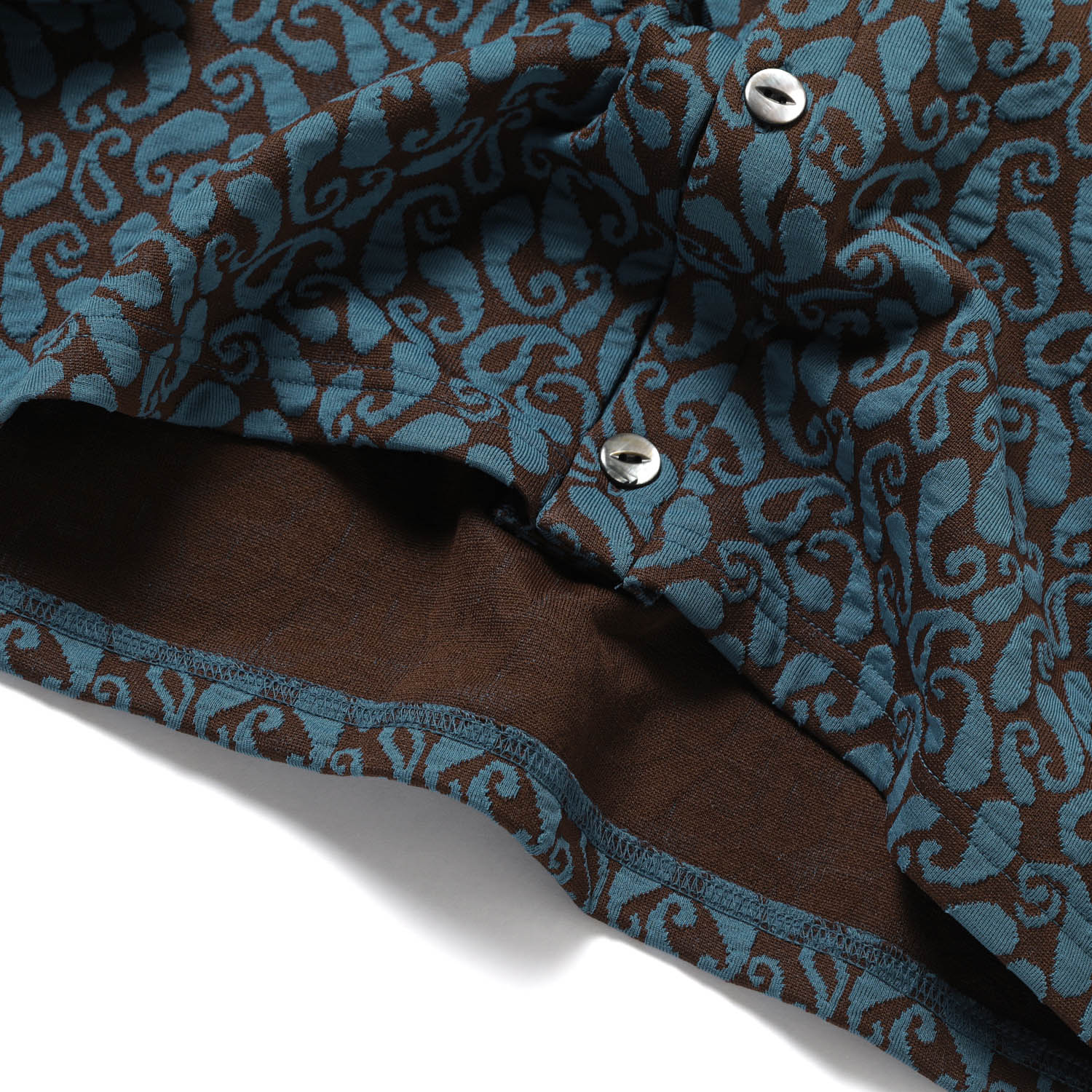 Needles / ニードルズ | V Neck Cardigan - Poly Jq. / Paisley - Blue
