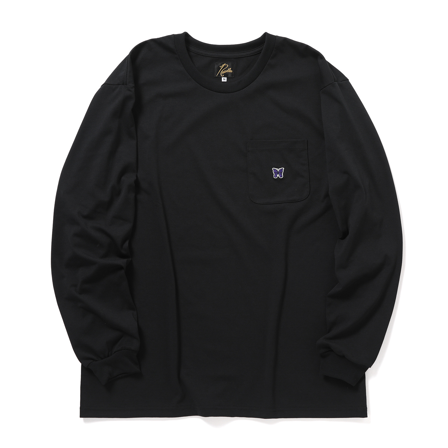 Needles / ニードルズ | L/S Crew Neck Tee - Poly Jersey - Black