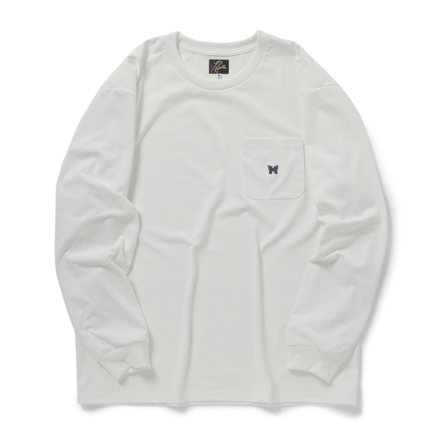 Needles / ニードルズ | L/S Crew Neck Tee - Poly Jersey - White