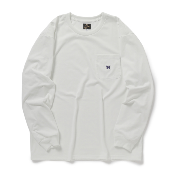 Needles / ニードルズ | L/S Crew Neck Tee - Poly Jersey - White