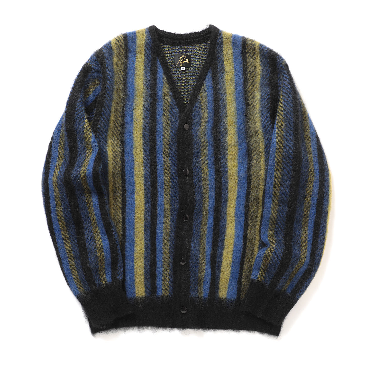 t*迎様 Needles Cardigan Jacket Multi Strip Needles / ニードルズ | Mohair Cardigan - Stripe - Blue/Green