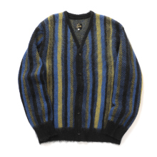 Needles / ニードルズ | Mohair Cardigan - Stripe - Blue/Green