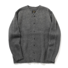 Needles / ニードルズ | Mohair Crew Neck Cardigan - Solid - Blue Grey