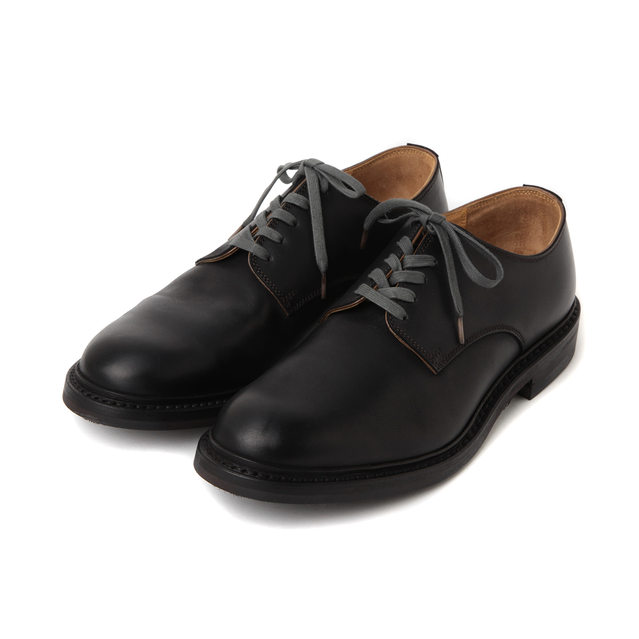 HORWEEN LATIGO PLAIN TOE SHOES #2121 - Black_2