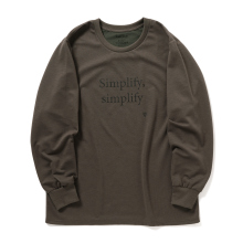 South2 West8 / サウスツーウエストエイト | L/S Tee - Simplify simplify - Grey